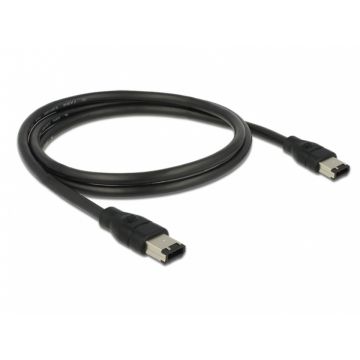 Cablu FireWire 6 pini la 6 pini 1m, Delock 82573