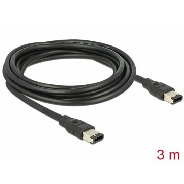 Cablu FireWire 6 pini la 6 pini 3m, Delock 82575
