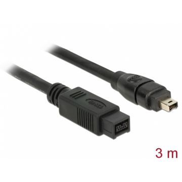 Cablu FireWire 9 pini la 4 pini 3m, Delock 82594