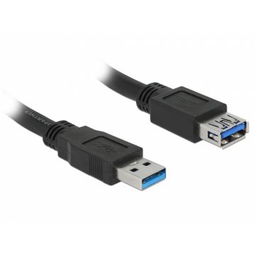 Cablu prelungitor USB 3.0 T-M 1.5m negru, Delock 85055