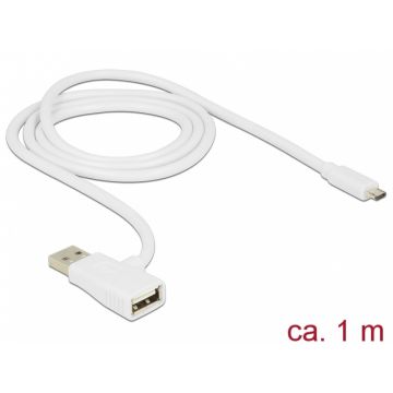 Cablu Quick/Fast Charge (incarcare rapida) USB 2.0 la micro USB-B 1m, Delock 83774*