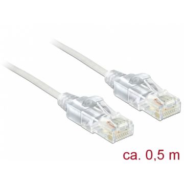 Cablu RJ45 Cat.6 UTP Slim 0.5m, Delock 83780
