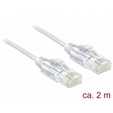 Cablu RJ45 Cat.6 UTP Slim 2m, Delock 83782