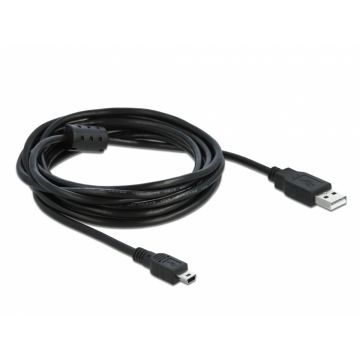 Cablu USB 2.0 la mini USB 3m, Delock 82311