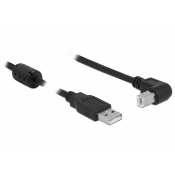 Cablu USB 2.0 tip A- B T-T unghi 2 m, Delock 83528
