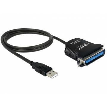 Cablu USB la paralel Centronics 36 pini 0.8m, Delock 82001