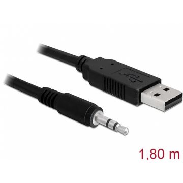 Cablu USB la Serial TTL 3.5 jack 1.8 m (3.3 V), Delock 83114