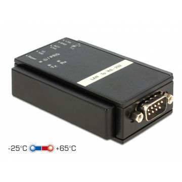 Convertor Ethernet LAN la Serial RS-232, Delock 62504