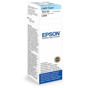 Epson Flacon Epson T6735, original, pentru imprimantele L800, L805, L810, L850, L1800 70 ml, light cyan