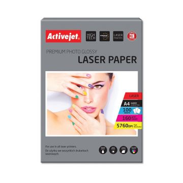 Hartie foto A4 Premium 160 Gr Activejet, Laserm top 100 coli