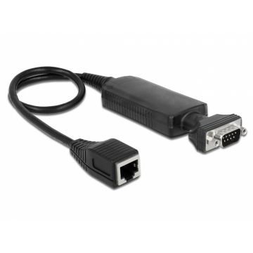 Adaptor LAN RJ45 la serial RS-232 DB9 M-T, Delock 62976