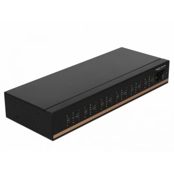 Adaptor USB 2.0 la 12 porturi Serial RS-232 cu surge protection si extended temperature range, Delock 64070