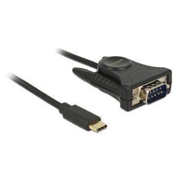 Adaptor USB-C la Serial RS232 1.8m, Delock 62964