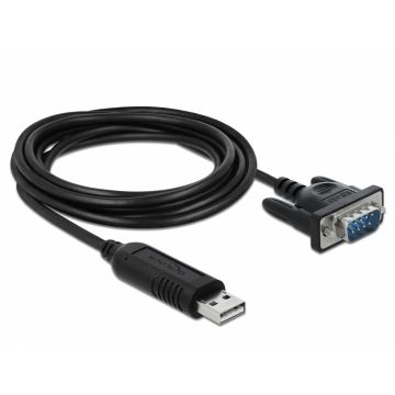 Adaptor USB la Serial RS-485 DB9 cu protectie 15 kV ESD, Delock 66283