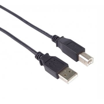 Cablu de imprimanta USB-A 2.0 la USB-B T-T 0.5m negru, KU2AB05BK