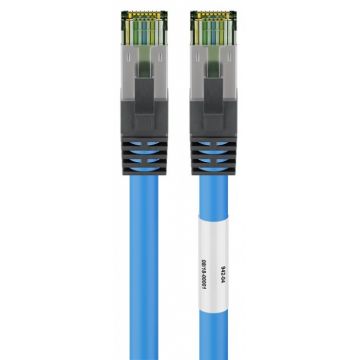 Cablu de retea CAT 8.1 S/FTP (PiMF) 5m Blue, Goobay G45662