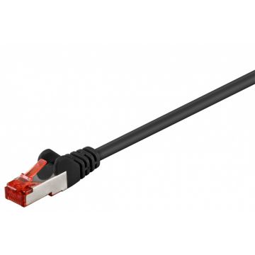 Cablu de retea RJ45 cat.6 S/FTP (PiMF) 3m Negru, Goobay G69698