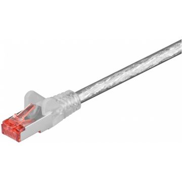 Cablu de retea RJ45 CAT 6 S/FTP (PiMF) 5m transparent, Goobay G93567