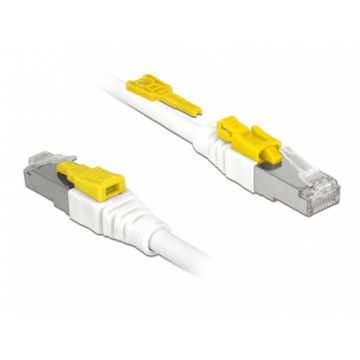 Cablu de retea RJ45 cat 6A cu sistem de blocare 5m, Delock 85335