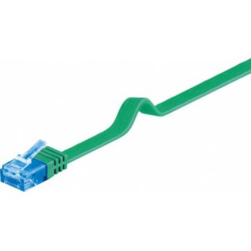 Cablu de retea RJ45 CAT 6A flat UTP 5m Verde, Goobay 96341