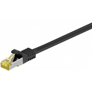 Cablu de retea RJ45 CAT 6A S/FTP (PiMF) cu cablu CAT 7 Negru 30m, Goobay 91680