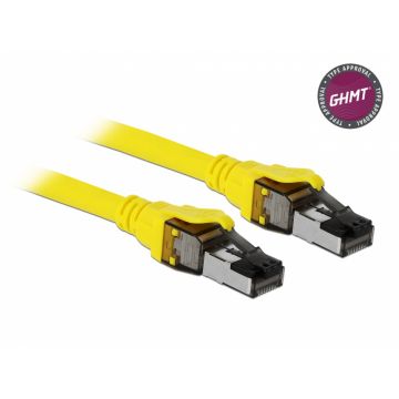 Cablu de retea RJ45 Cat.8.1 S/FTP 1m (GHMT certificat), Delock 86581
