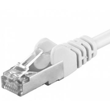 Cablu de retea SFTP cat 6A 0.25m Alb, SP6ASFTP002W