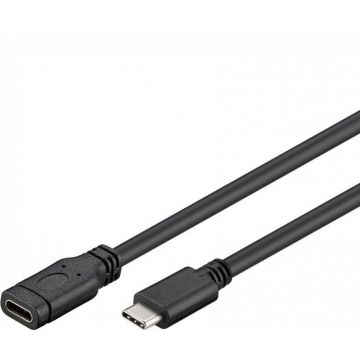 Cablu prelungitor USB 3.1 Gen 1 tip C T-M negru 2m, KU31MF2