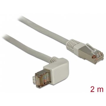 Cablu RJ45 Cat.5e SFTP unghi/drept 2m, Delock 83516
