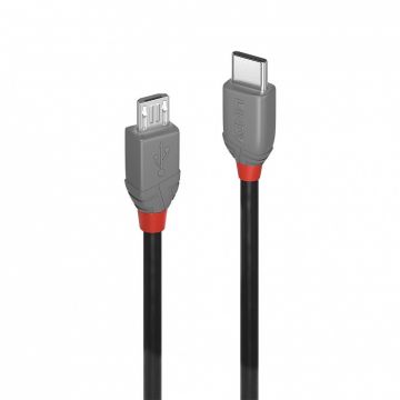 Cablu USB 2.0 tip C la micro USB-B T-T 2m Anthra Line, Lindy L36892