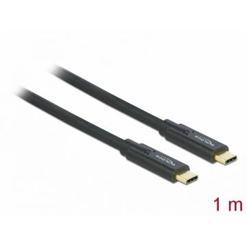 Cablu USB 3.1 Gen 2 Tip C la tip C T-T 1m 5A E-Marker, Delock 85531