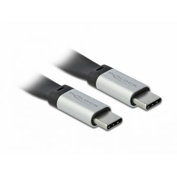 Cablu USB 3.2-C Gen 2 FPC Flat Ribbon PD 3A E-Marker 22cm, Delock 85926