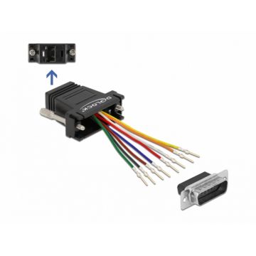 Adaptor D-Sub 15 pini la RJ45 T-M Negru, Delock 66647
