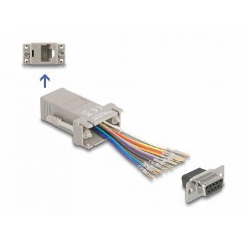 Adaptor D-Sub 9 pini la RJ50 M-M, Delock 66472