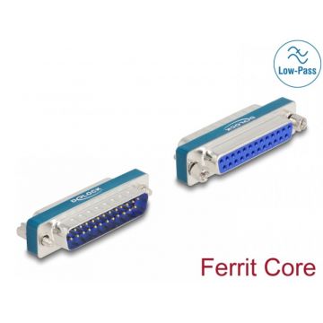 Adaptor RF/EMI Interference Suppression Filter D-Sub 25 pini T-M low-pass inductive, Delock 66549