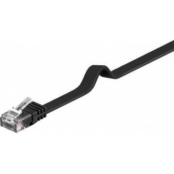 Cablu de retea flat RJ45 UTP cat.6 3m Negru, sp6uflat030C