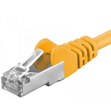 Cablu de retea RJ45 Cat. 6A S/FTP (PiMF) 0.25m Galben, sp6asftp002Y