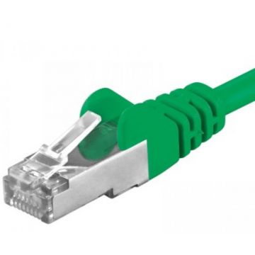 Cablu de retea RJ45 Cat. 6A S/FTP (PiMF) 0.25m Verde, sp6asftp002G