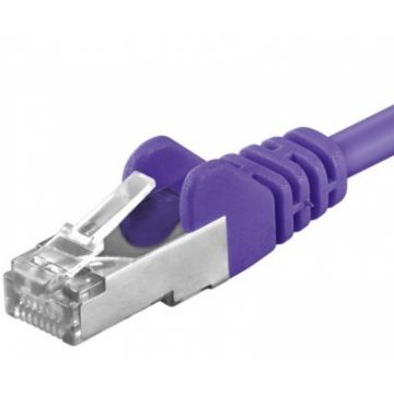 Cablu de retea RJ45 cat 6A SFTP 10m Mov, sp6asftp100V