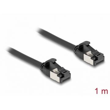 Cablu de retea RJ45 FTP Cat.8.1 flexibil 1m Negru, Delock 80183