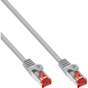 Cablu de retea RJ45 S/FTP (PiMf) Cat.6 CU LSOH 0.25m Gri, InLine 76922