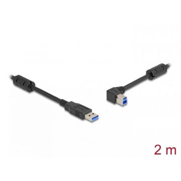 Cablu USB 3.0-A la USB-B drept/unghi stanga 2m, Delock 81101