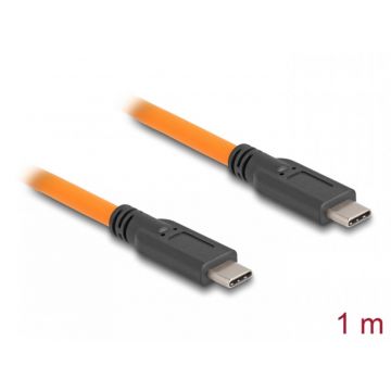 Cablu USB 3.1 type C pentru tethered shooting T-T 1m Orange, Delock 87959