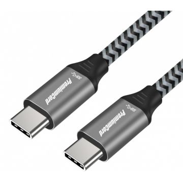Cablu USB 3.2-C Gen 1 la USB type C T-T brodat 2m, ku31ct2