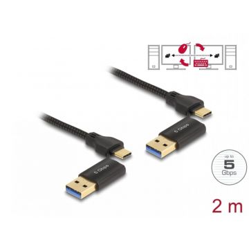 Cablu USB type C Data Link + KM Switch 2m, Delock 83014