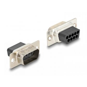 Adaptor Assembly Kit D-Sub 9 pini la RJ45 T-M Alb, Delock 67102