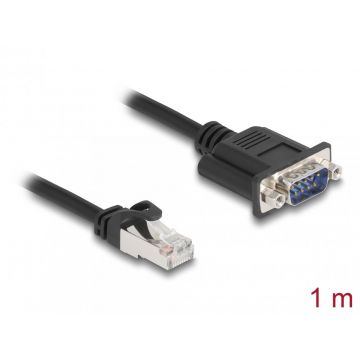 Cablu CAN Bus RJ45 la D-Sub 9 pini Cat.5e STP T-T 1m, Delock 64351