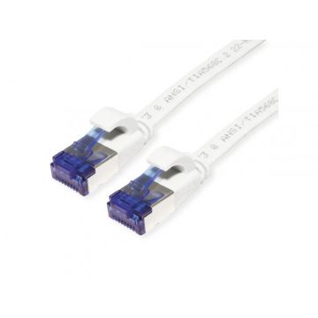 Cablu de retea RJ45 extra flat FTP cat.6A 5m Alb, Value 21.99.2165