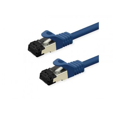 Cablu de retea RJ45 S/FTP Cat.8 (Class I) LSOH 1m Albastru, Value 21.99.1851