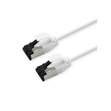 Cablu de retea RJ45 Slim U/FTP Cat. 8.1 (Class I) LSOH 0.15m Alb, Roline 21.15.3270